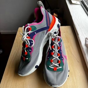 Nike React Element 55 Wolf Grey Multi-Color - Women’s 9.5